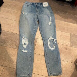 ABERCROMBIE & FITCH WOMENS 27/4 SUPER SKINNY HIGH RISE ANKLE JEANS NEW CURVE LOV